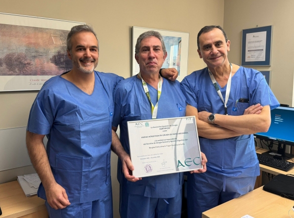 Las Unidades de Pared Abdominal de dos hospitales andaluces logran la acreditación de la AEC