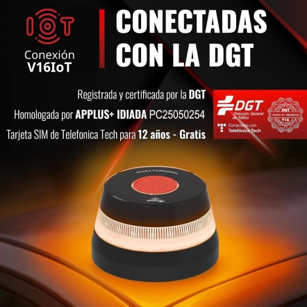 LEDBOX lanza su baliza V16 con geolocalización 3.0 homologada por la DGT: máxima seguridad vial y conexión gratuita hast