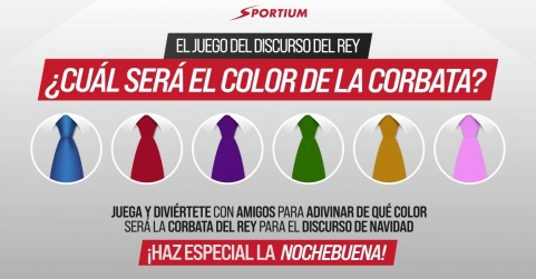 Adivina el color de la corbata del Rey, el juego de Sportium para esta Nochebuena