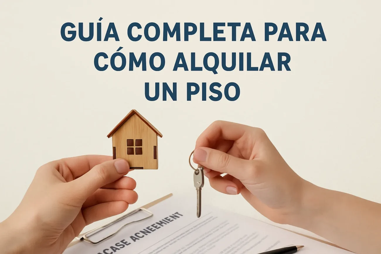 Guia-completa-para-como-alquilar-un-piso | Diario-ABC.Com Guía completa para alquilar un piso: manos sostienen una casa en miniatura y llaves sobre un contrato de arrendamiento