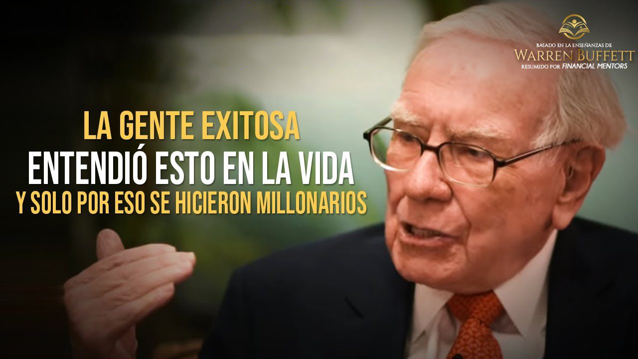 Que-consejos-compartio-Warren-Buffett-sobre-liderazgo-y-toma-de-decisiones | Diario-ABC.Com Portrait of Warren Buffett on a video thumbnail with a Spanish quote: 'La gente exitosa entendió esto en la vida y solo por eso se hicieron millonarios.'