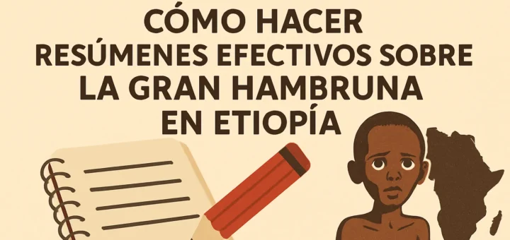cómo hacer resúmenes efectivos sobre La Gran Hambruna en Etiopía