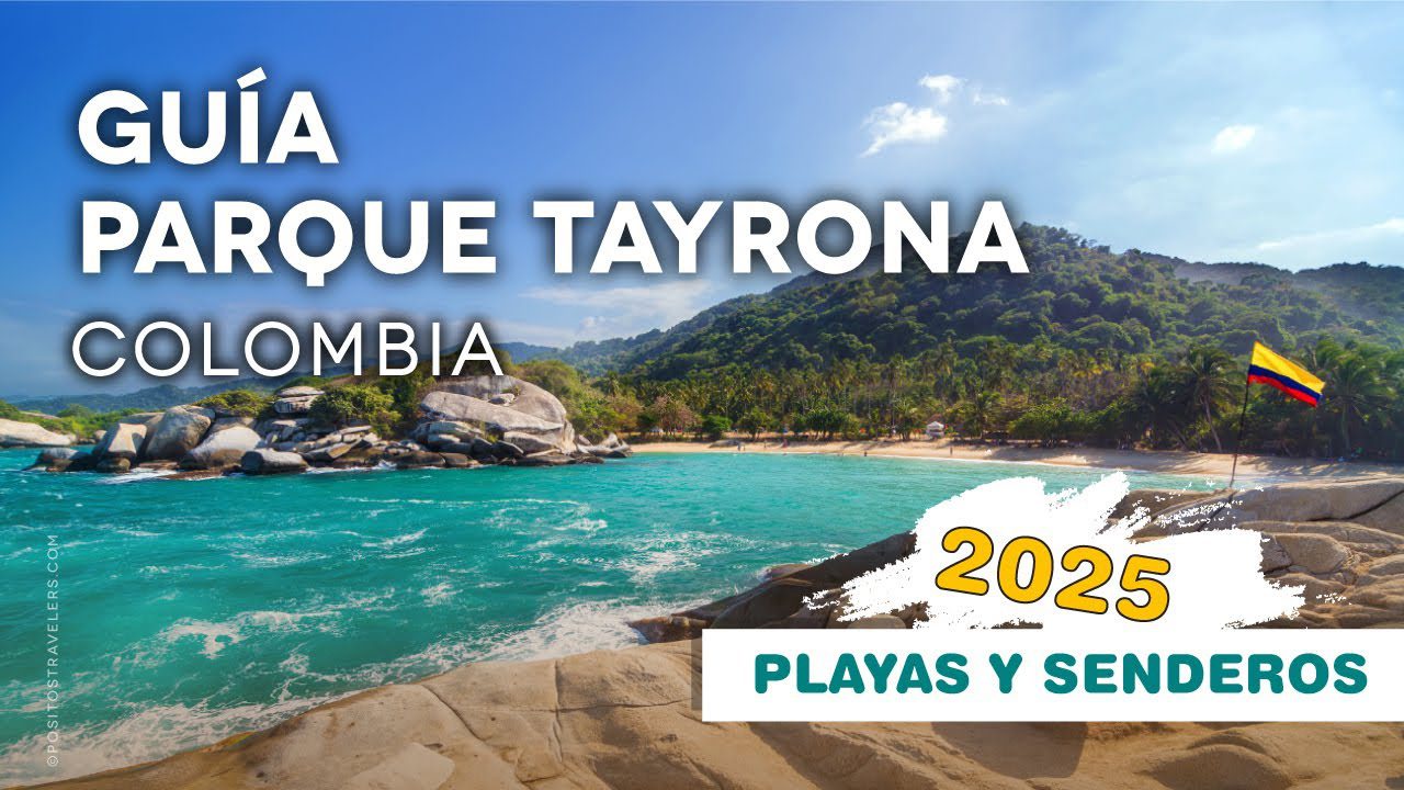 Travel guide cover for Tayrona Park, Colombia (2025): beaches and trails.