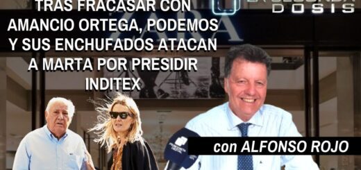 Thumbnail de noticias: tres personas delante de una entrada de edificio, con un micrófono en primer plano y texto en pantalla que dice el titular en español; tono de entrevista o programa vespertino.