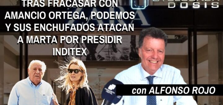 Thumbnail de noticias: tres personas delante de una entrada de edificio, con un micrófono en primer plano y texto en pantalla que dice el titular en español; tono de entrevista o programa vespertino.