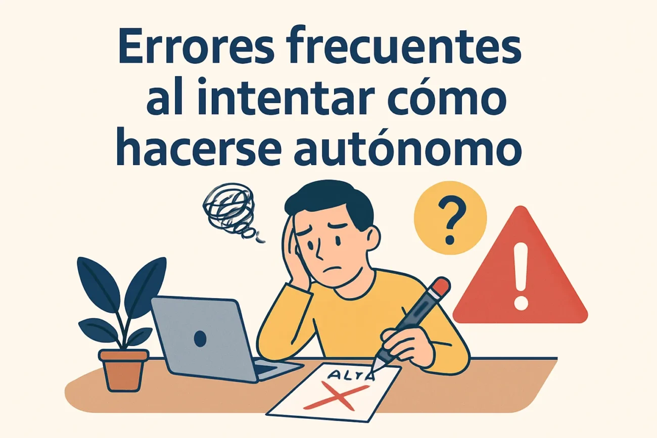 Errores frecuentes al intentar cómo hacerse autónomo