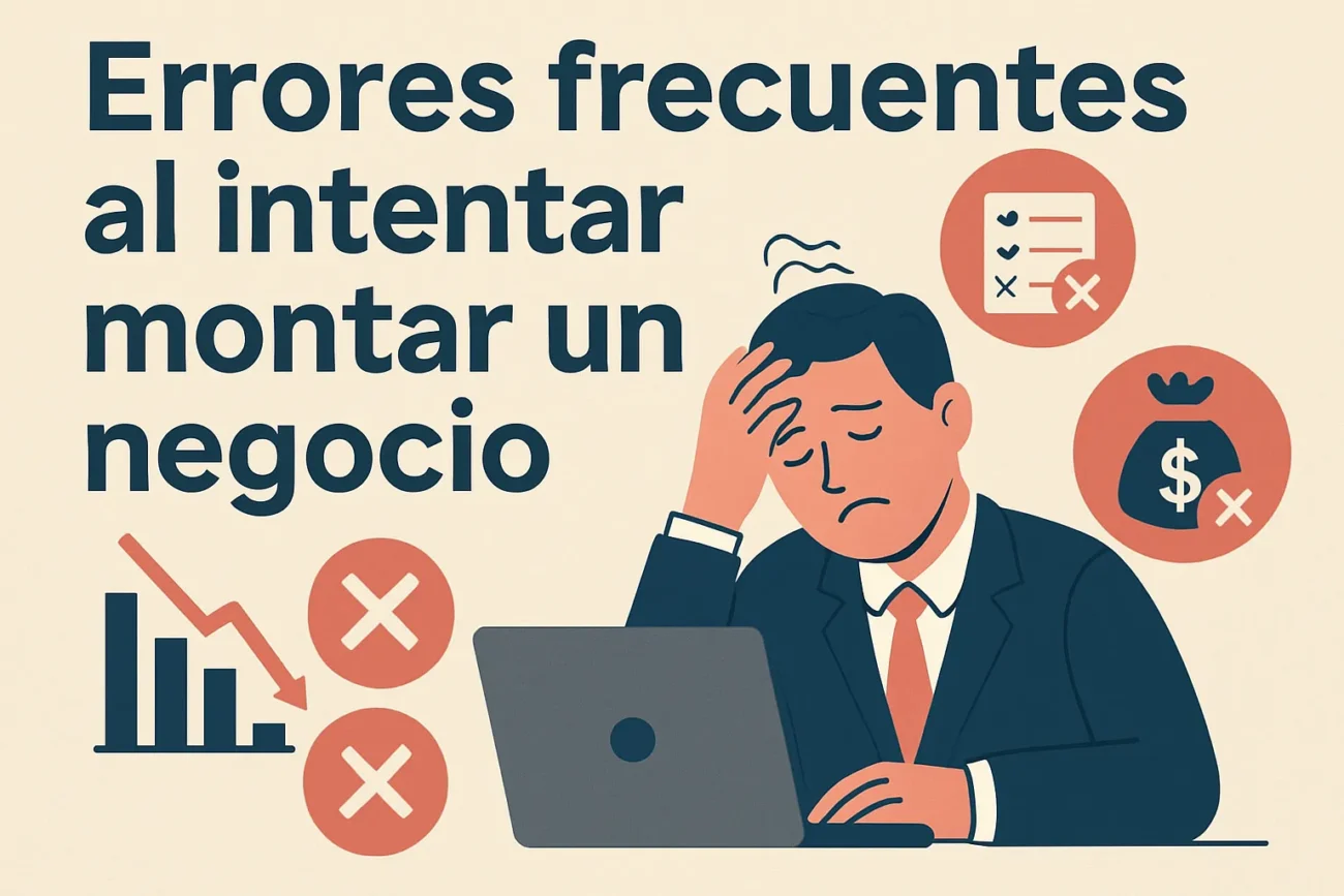 Errores frecuentes al intentar cómo montar un negocio